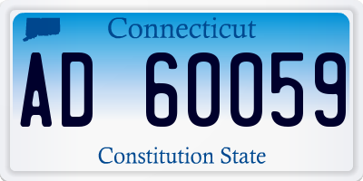 CT license plate AD60059