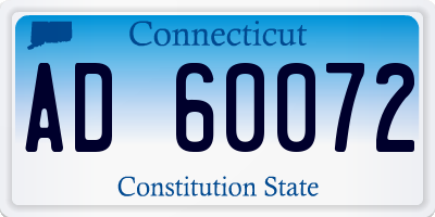 CT license plate AD60072