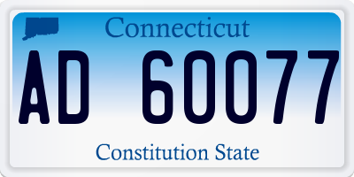 CT license plate AD60077