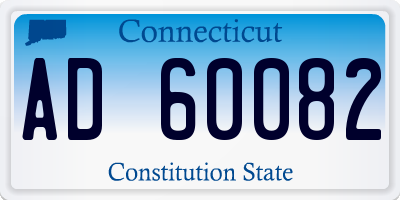 CT license plate AD60082