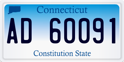 CT license plate AD60091