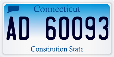 CT license plate AD60093