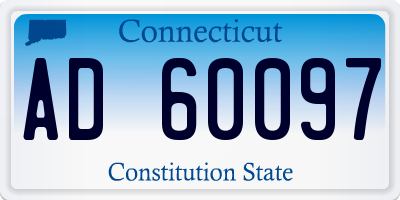 CT license plate AD60097