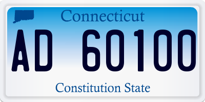 CT license plate AD60100