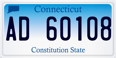 CT license plate AD60108