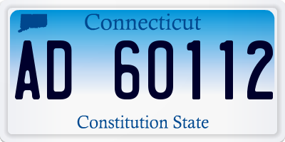 CT license plate AD60112