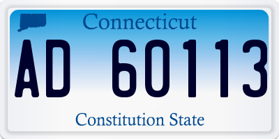 CT license plate AD60113