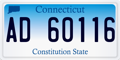 CT license plate AD60116