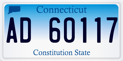CT license plate AD60117