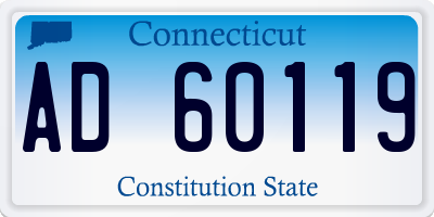 CT license plate AD60119
