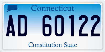 CT license plate AD60122