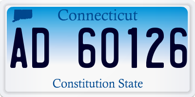 CT license plate AD60126