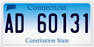 CT license plate AD60131