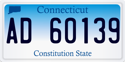 CT license plate AD60139