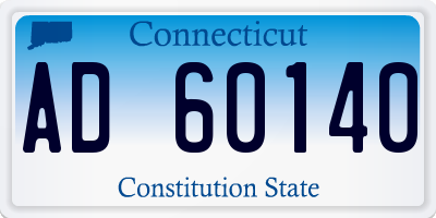 CT license plate AD60140