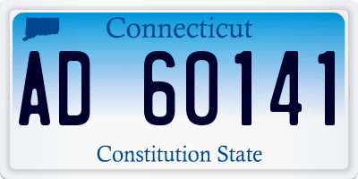 CT license plate AD60141