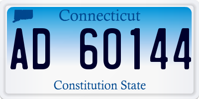 CT license plate AD60144