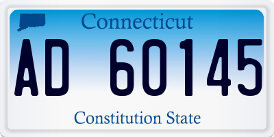 CT license plate AD60145