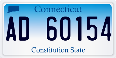 CT license plate AD60154