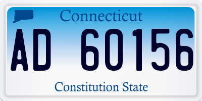 CT license plate AD60156