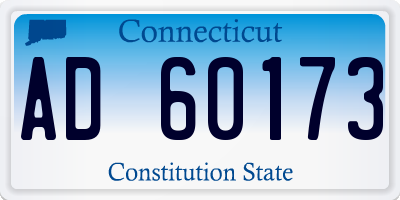 CT license plate AD60173