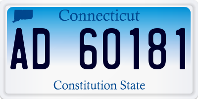 CT license plate AD60181