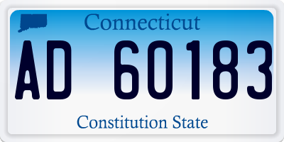 CT license plate AD60183