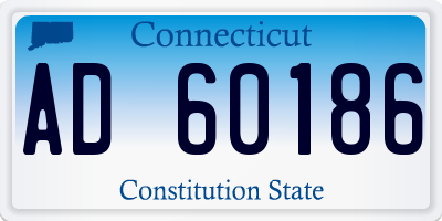 CT license plate AD60186