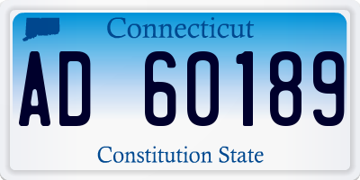 CT license plate AD60189