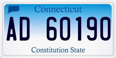 CT license plate AD60190