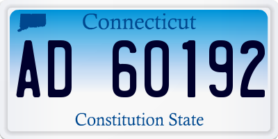 CT license plate AD60192