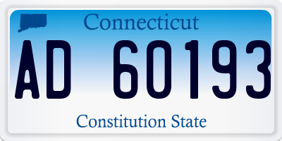 CT license plate AD60193