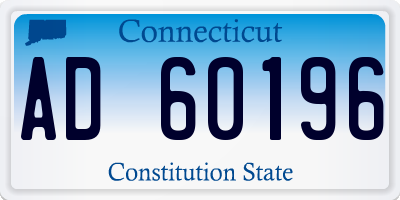 CT license plate AD60196