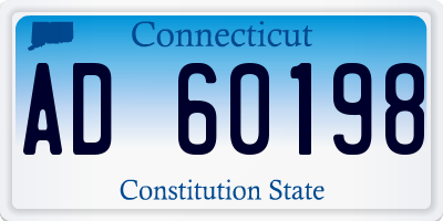 CT license plate AD60198