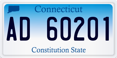 CT license plate AD60201