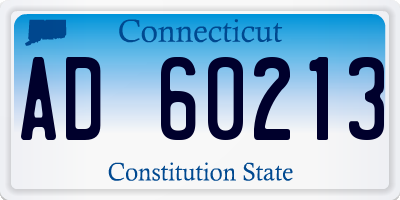 CT license plate AD60213