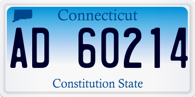 CT license plate AD60214