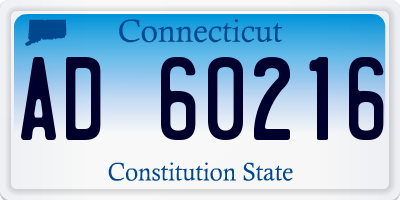 CT license plate AD60216