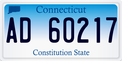 CT license plate AD60217