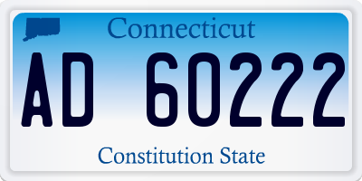 CT license plate AD60222