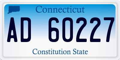CT license plate AD60227