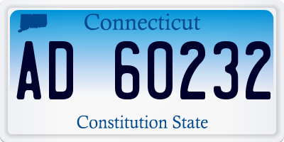 CT license plate AD60232