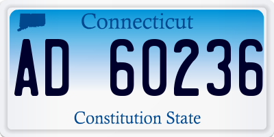 CT license plate AD60236
