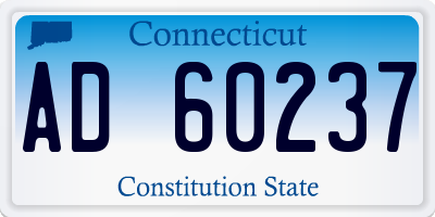 CT license plate AD60237