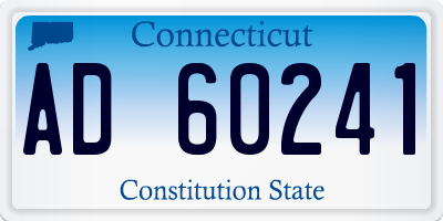 CT license plate AD60241