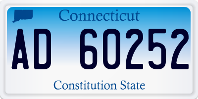 CT license plate AD60252