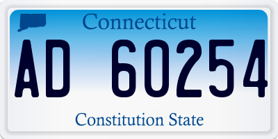 CT license plate AD60254