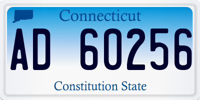 CT license plate AD60256
