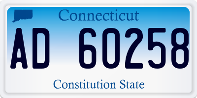 CT license plate AD60258