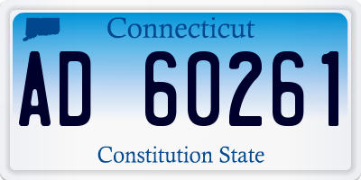 CT license plate AD60261